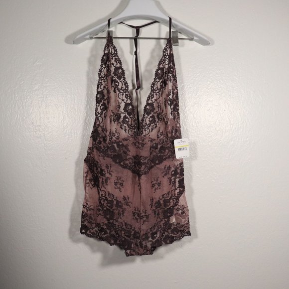 NWT Free People Bodysuit Too Cute Eggplant Combo - Picture 5 of 12